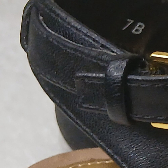 Ralph Lauren Kiana Leather Thong Sandals Black Size 7B - Picture 9 of 10